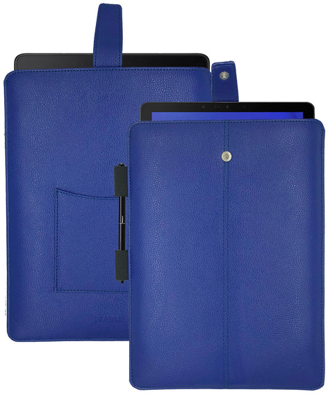 Samsung Galaxy retailer Tab S4 Case | Blue Faux leather | Screen Cleaning and Sanitizing Case | NueVue tablet sleeve with antibacterial lining | Gift